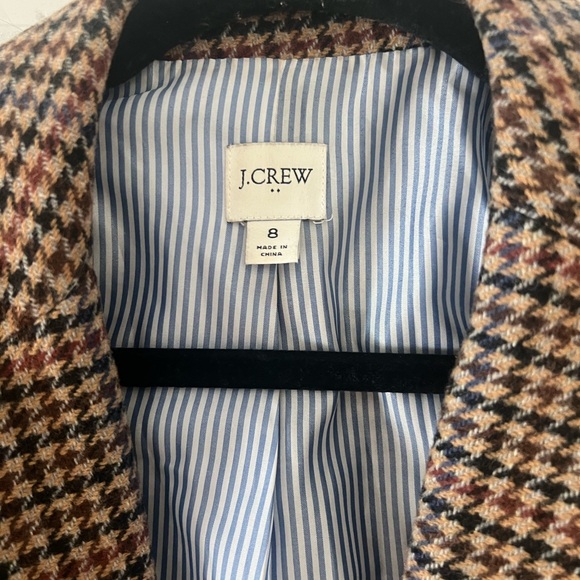 J. Crew Women's Houndstooth Blazer - Brown and Black - Picture 2 of 5